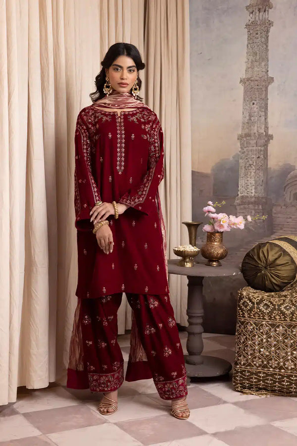 Iznik | Festive Velvet 23 | IV-27 HARF - Hoorain Designer Wear - Pakistani Ladies Branded Stitched Clothes in United Kingdom, United states, CA and Australia