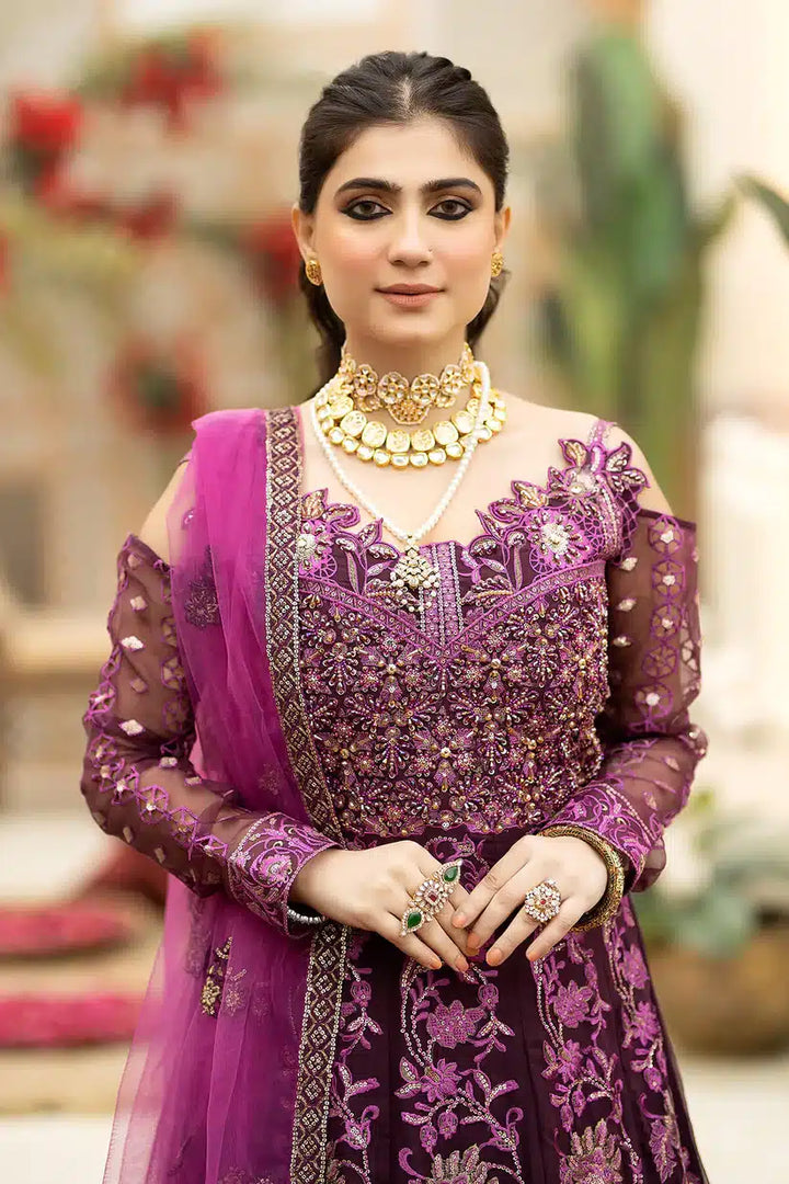 Imrozia Premium | Falesia Formals 23 | L-261 Lucida Purple - Hoorain Designer Wear - Pakistani Ladies Branded Stitched Clothes in United Kingdom, United states, CA and Australia
