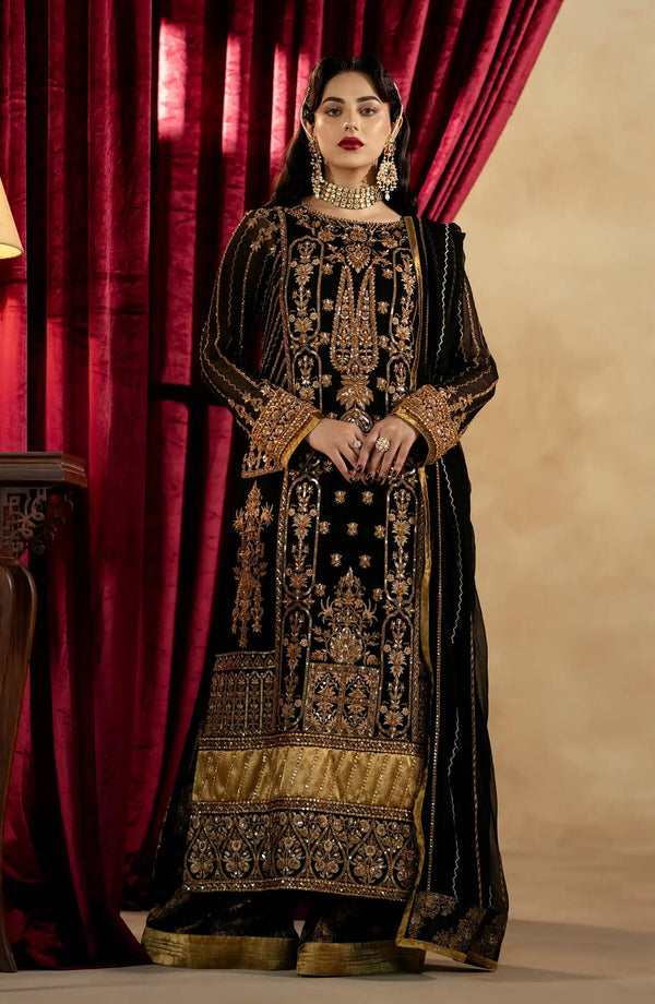 Maryum N Maria | Zamani Beghum Formals 23 | Amber-(MW23-519) - Hoorain Designer Wear - Pakistani Ladies Branded Stitched Clothes in United Kingdom, United states, CA and Australia
