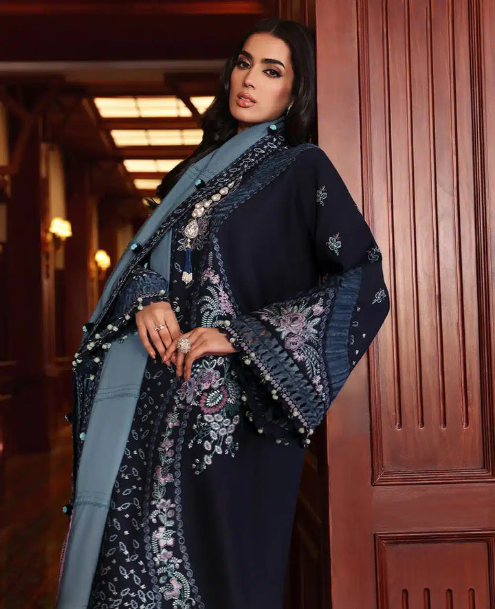 Republic Womenswear | Noemei Luxury Shawl 23 | NWU23-D5-B - Hoorain Designer Wear - Pakistani Designer Clothes for women, in United Kingdom, United states, CA and Australia