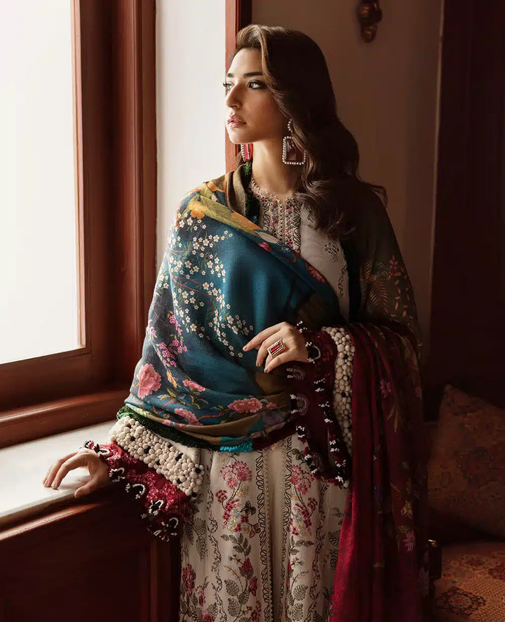Republic Womenswear | Noemei Luxury Shawl 23 | NWU23-D8-B - Pakistani Clothes for women, in United Kingdom and United States