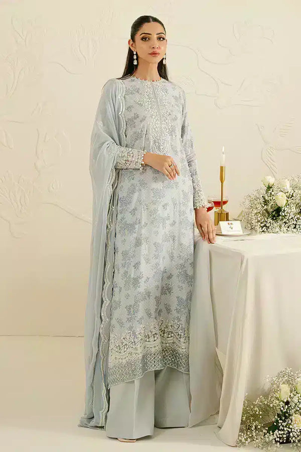 Cross Stitch | Wedding Festive 23 | Ballard Blue - Hoorain Designer Wear - Pakistani Ladies Branded Stitched Clothes in United Kingdom, United states, CA and Australia