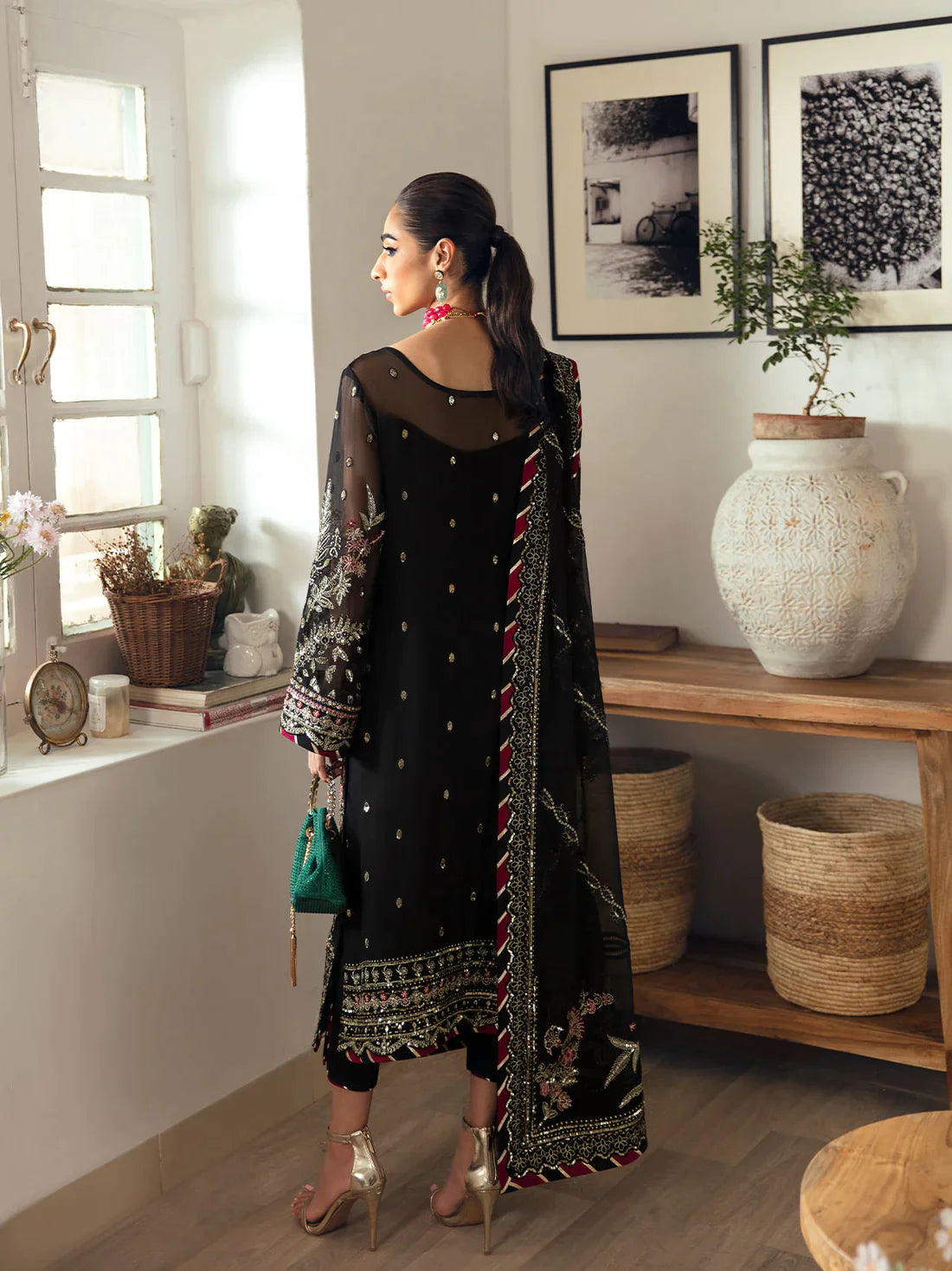 Gulaal | Embroidered Chiffon 23 | NOIR GL-EC-23V1-06 - Pakistani Clothes for women, in United Kingdom and United States