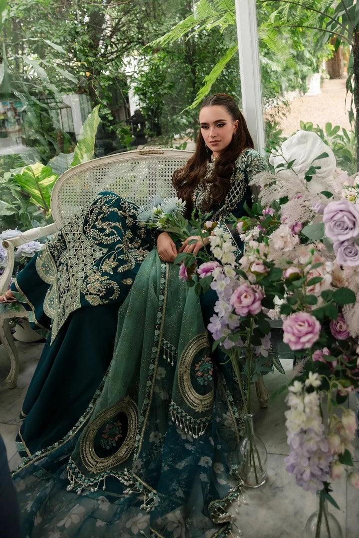 AJR Couture | Alif Luxury Wedding Formals 23 | Teal - Hoorain Designer Wear - Pakistani Ladies Branded Stitched Clothes in United Kingdom, United states, CA and Australia