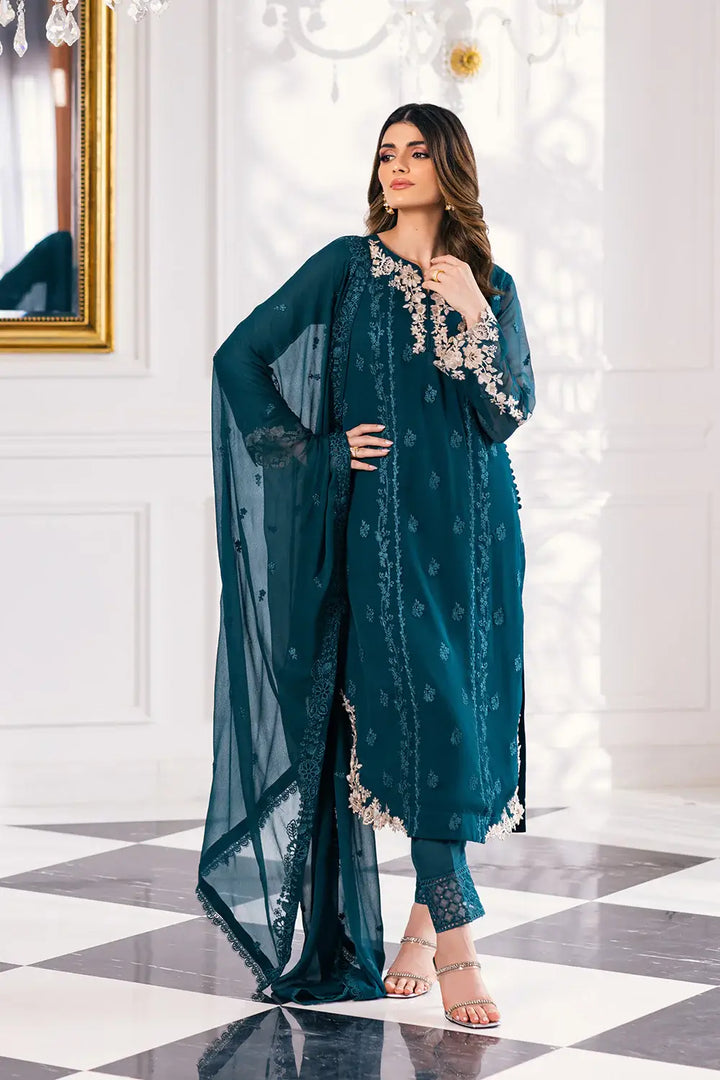 Azure | Embroidered Ensembles 23 | Seaweed - Hoorain Designer Wear - Pakistani Ladies Branded Stitched Clothes in United Kingdom, United states, CA and Australia