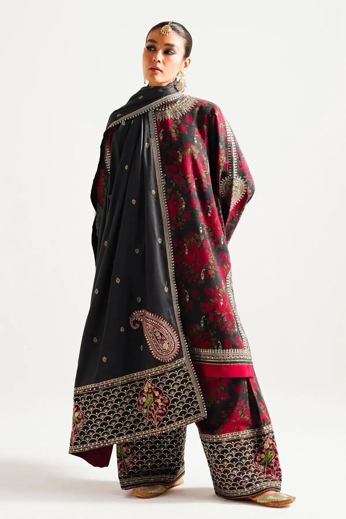 Zara ShahJahan | Winter Shawl 23 | WS23-D3 - Pakistani Clothes for women, in United Kingdom and United States