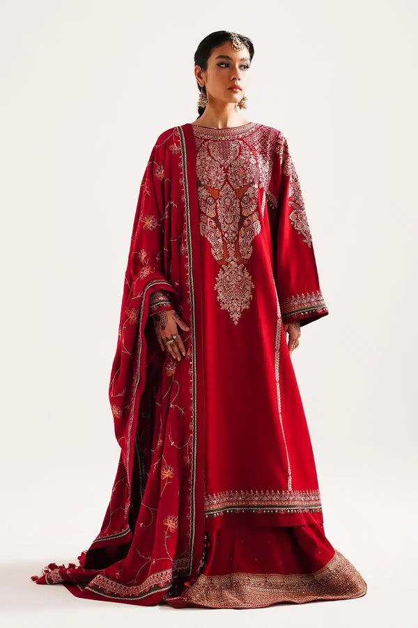 Zara ShahJahan | Winter Shawl 23 | WS23-D8 - Hoorain Designer Wear - Pakistani Ladies Branded Stitched Clothes in United Kingdom, United states, CA and Australia