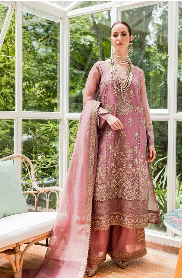 Maryum N Maria | Sorina Luxury Chiffon 23 | Dusty Rose (MW23-509) - Hoorain Designer Wear - Pakistani Ladies Branded Stitched Clothes in United Kingdom, United states, CA and Australia