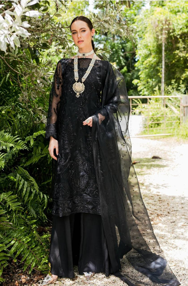 Maryum N Maria | Sorina Luxury Chiffon 23 | Raven (MW23-507) - Hoorain Designer Wear - Pakistani Ladies Branded Stitched Clothes in United Kingdom, United states, CA and Australia