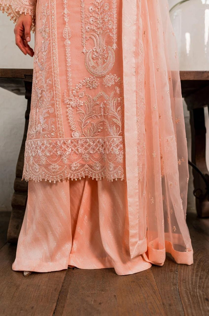 Maryum N Maria | Sorina Luxury Chiffon 23 | Peach Parfait (MW23-505) - Hoorain Designer Wear - Pakistani Ladies Branded Stitched Clothes in United Kingdom, United states, CA and Australia