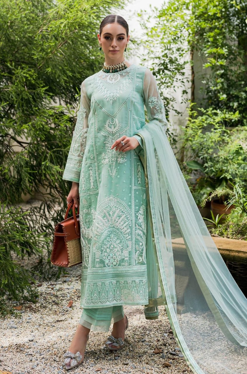 Maryum N Maria | Sorina Luxury Chiffon 23 | Beach Glass (MW23-504) - Pakistani Clothes for women, in United Kingdom and United States