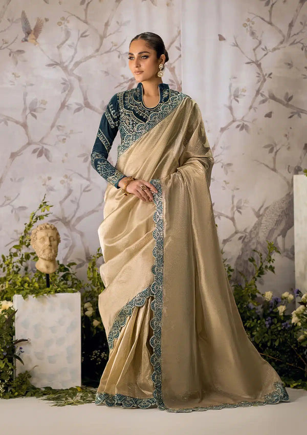 Aik Atelier | The Sari Edit | 04 - Hoorain Designer Wear - Pakistani Ladies Branded Stitched Clothes in United Kingdom, United states, CA and Australia
