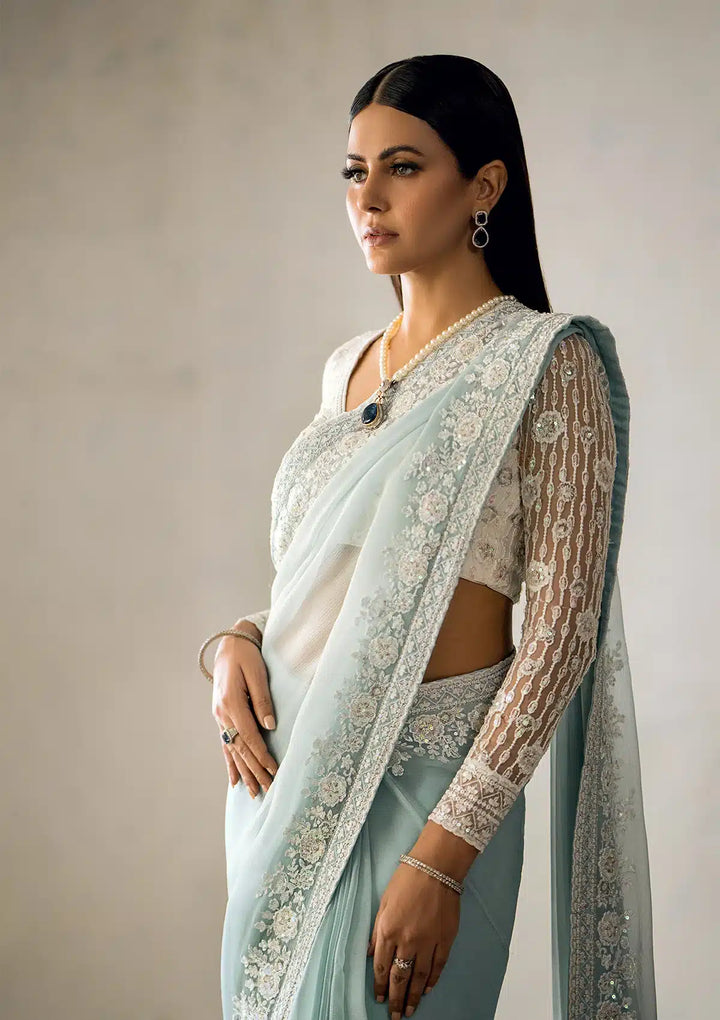 Aik Atelier | The Sari Edit | 08 - Hoorain Designer Wear - Pakistani Ladies Branded Stitched Clothes in United Kingdom, United states, CA and Australia