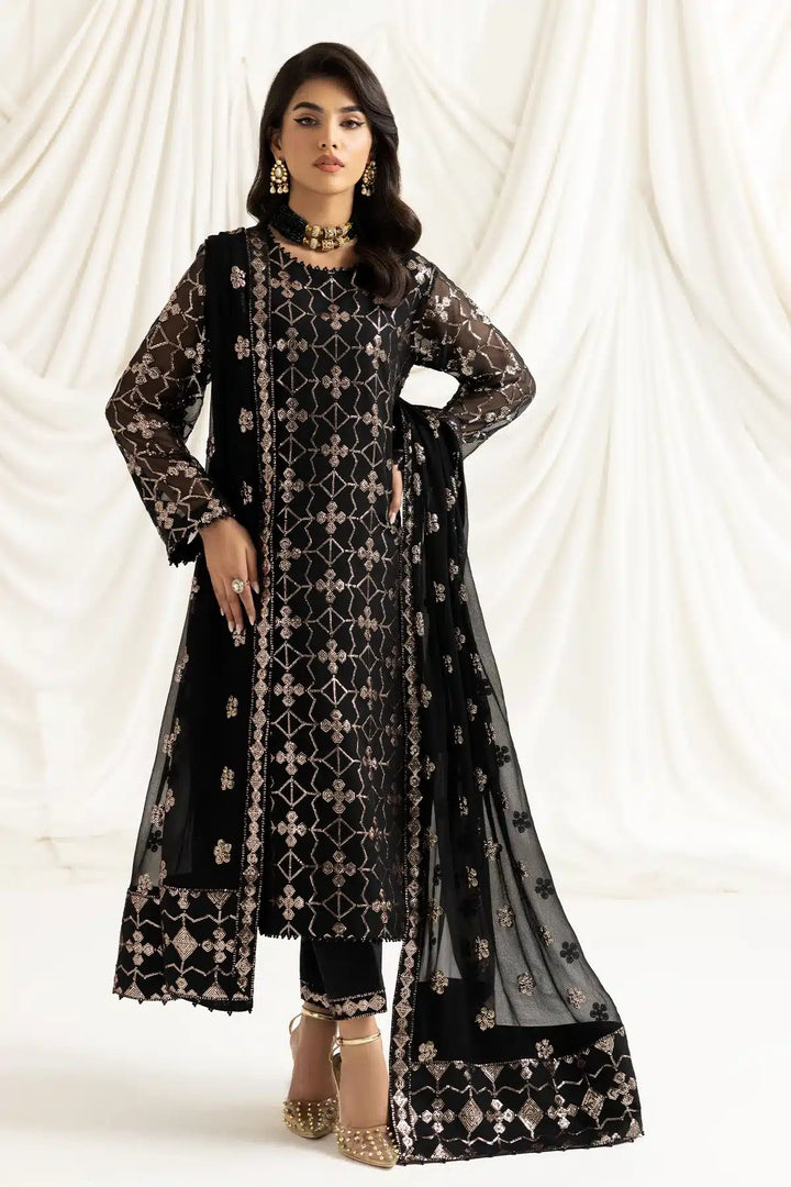 Alizeh | Dua Formals 23 | DUA-V02D04A-NAZIK(BLACK) - Hoorain Designer Wear - Pakistani Ladies Branded Stitched Clothes in United Kingdom, United states, CA and Australia