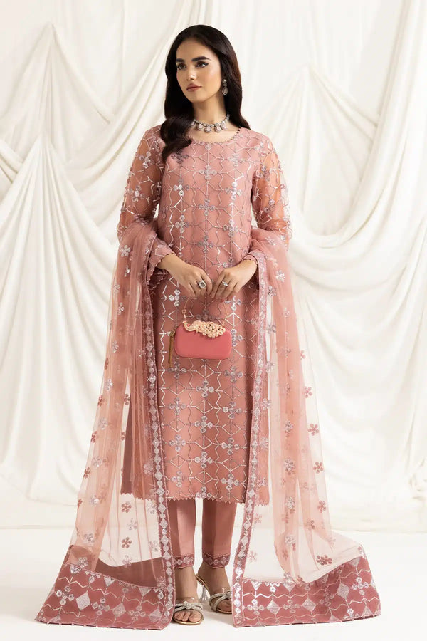 Alizeh | Dua Formals 23 | DUA-V02D04B-NAZIK(PINK) - Hoorain Designer Wear - Pakistani Ladies Branded Stitched Clothes in United Kingdom, United states, CA and Australia