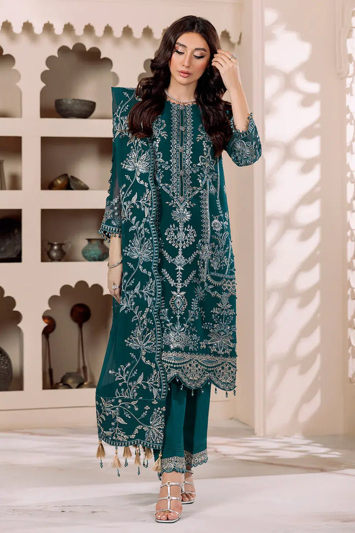 Alizeh | Dua Formals 23 | DUA-V01D02B- LYRA ( ZINC ) - Hoorain Designer Wear - Pakistani Ladies Branded Stitched Clothes in United Kingdom, United states, CA and Australia