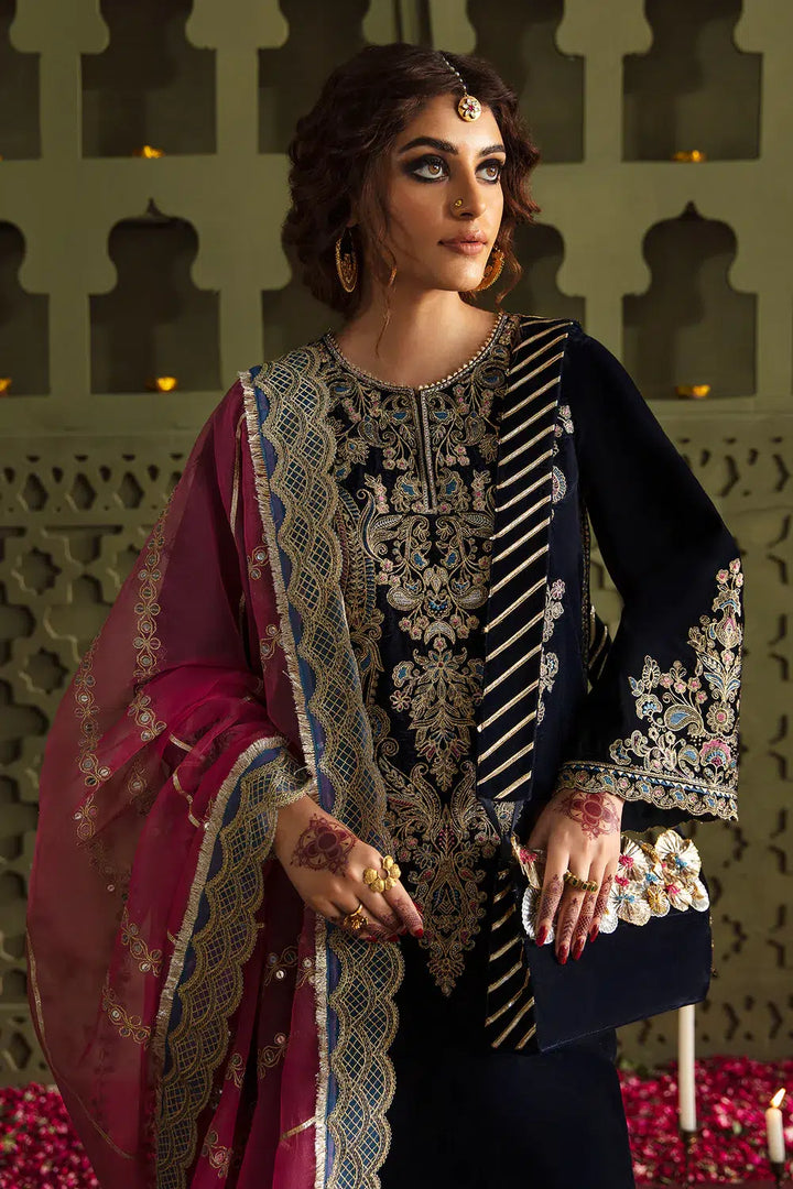 Baroque | Jahanara Luxury Velvet 23 | UF-463 - Hoorain Designer Wear - Pakistani Ladies Branded Stitched Clothes in United Kingdom, United states, CA and Australia