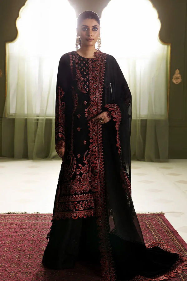 Baroque | Jahanara Luxury Velvet 23 | UF-468 - Hoorain Designer Wear - Pakistani Ladies Branded Stitched Clothes in United Kingdom, United states, CA and Australia