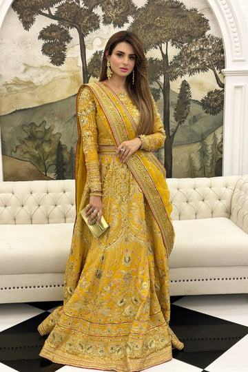 Erum Khan | Jahan Wedding 23 | Basanti - Pakistani Clothes for women, in United Kingdom and United States