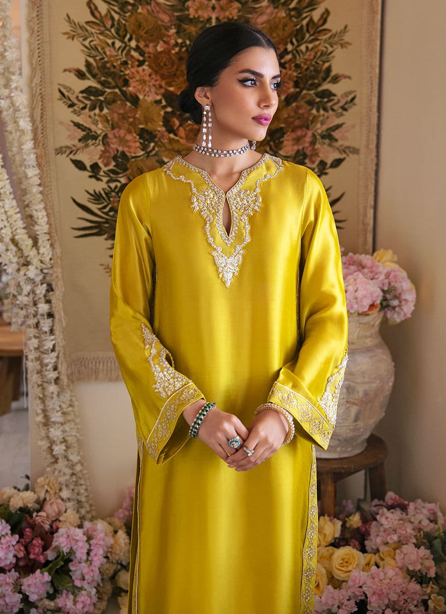 Farah Talib Aziz | Mayna Festive Luxe | Veesta Lime - Pakistani Clothes for women, in United Kingdom and United States