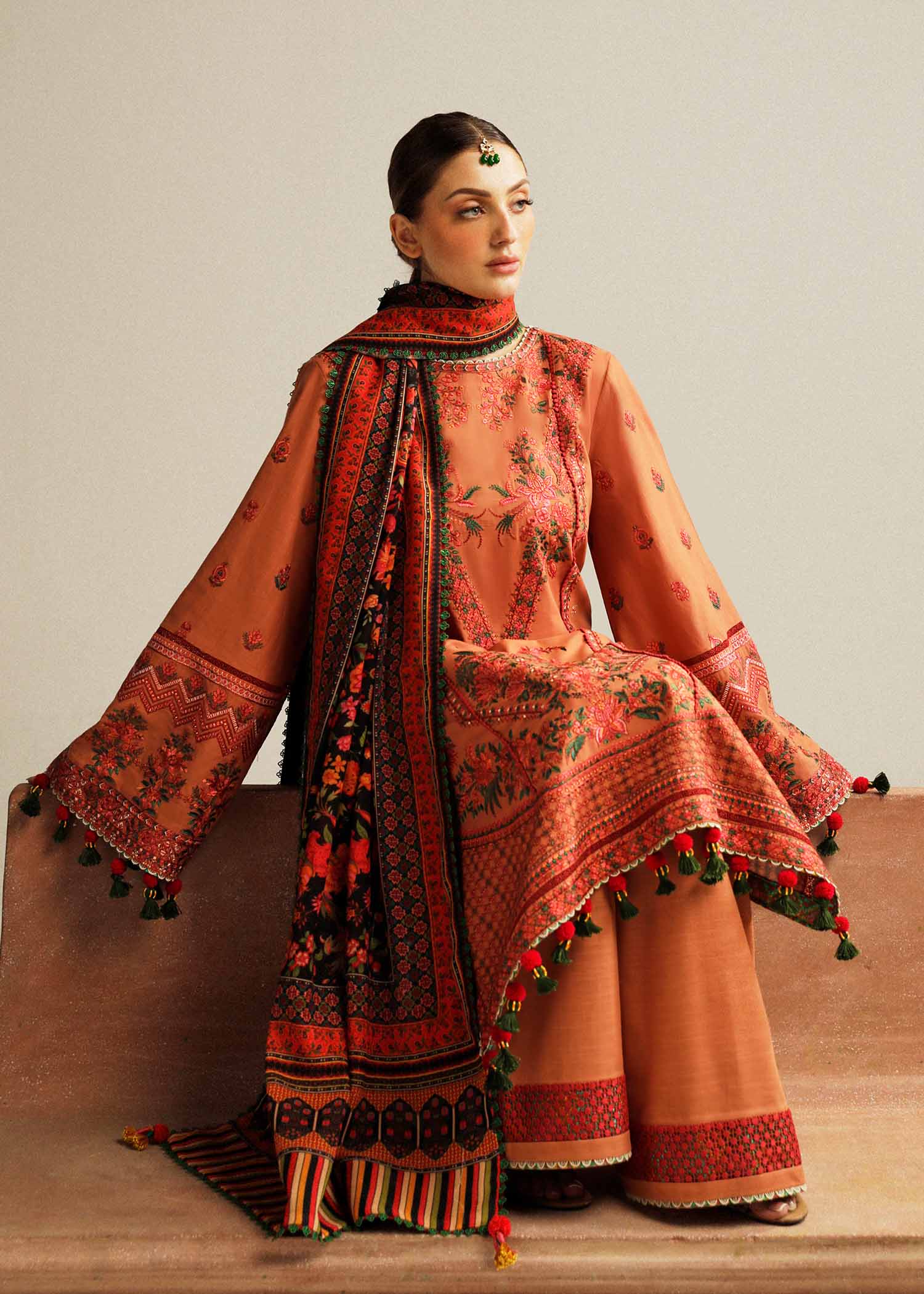 Hussain Rehar | Winter Shawl Khaddar 23 | Dusky - Pakistani Clothes for women, in United Kingdom and United States