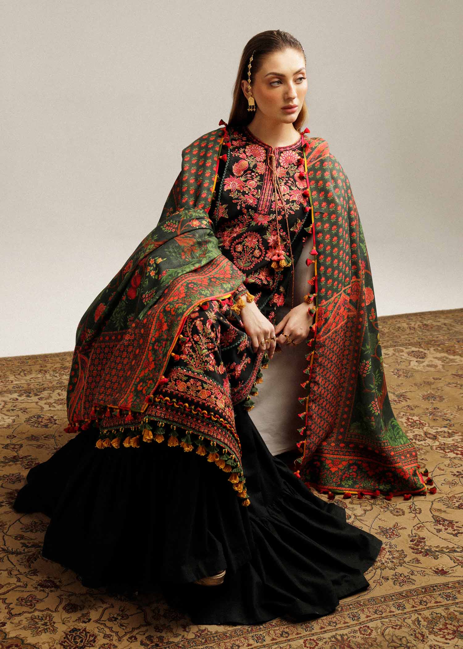 Hussain Rehar | Winter Shawl Khaddar 23 | Raat - Pakistani Clothes for women, in United Kingdom and United States