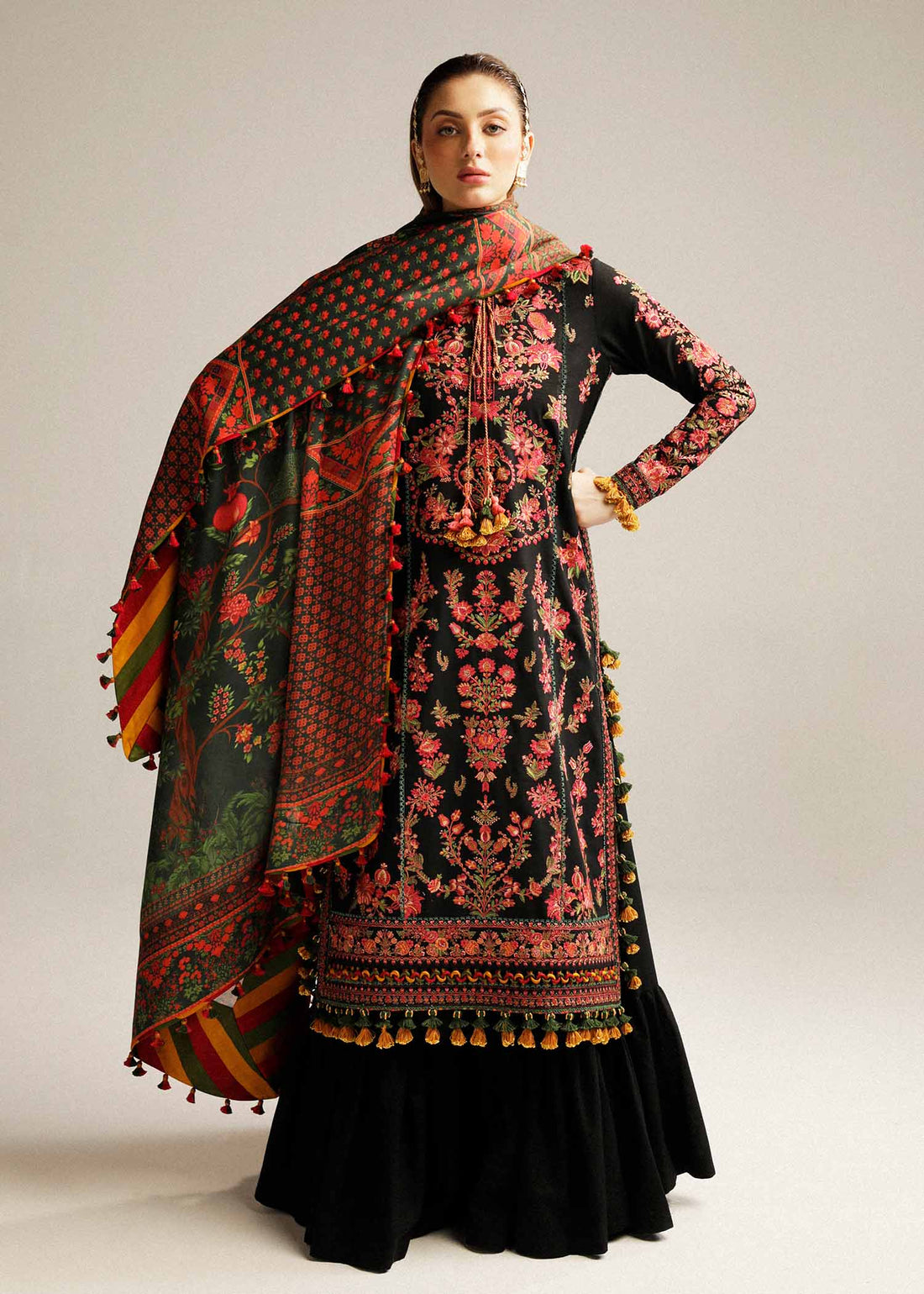 Hussain Rehar | Winter Shawl Khaddar 23 | Raat - Pakistani Clothes for women, in United Kingdom and United States