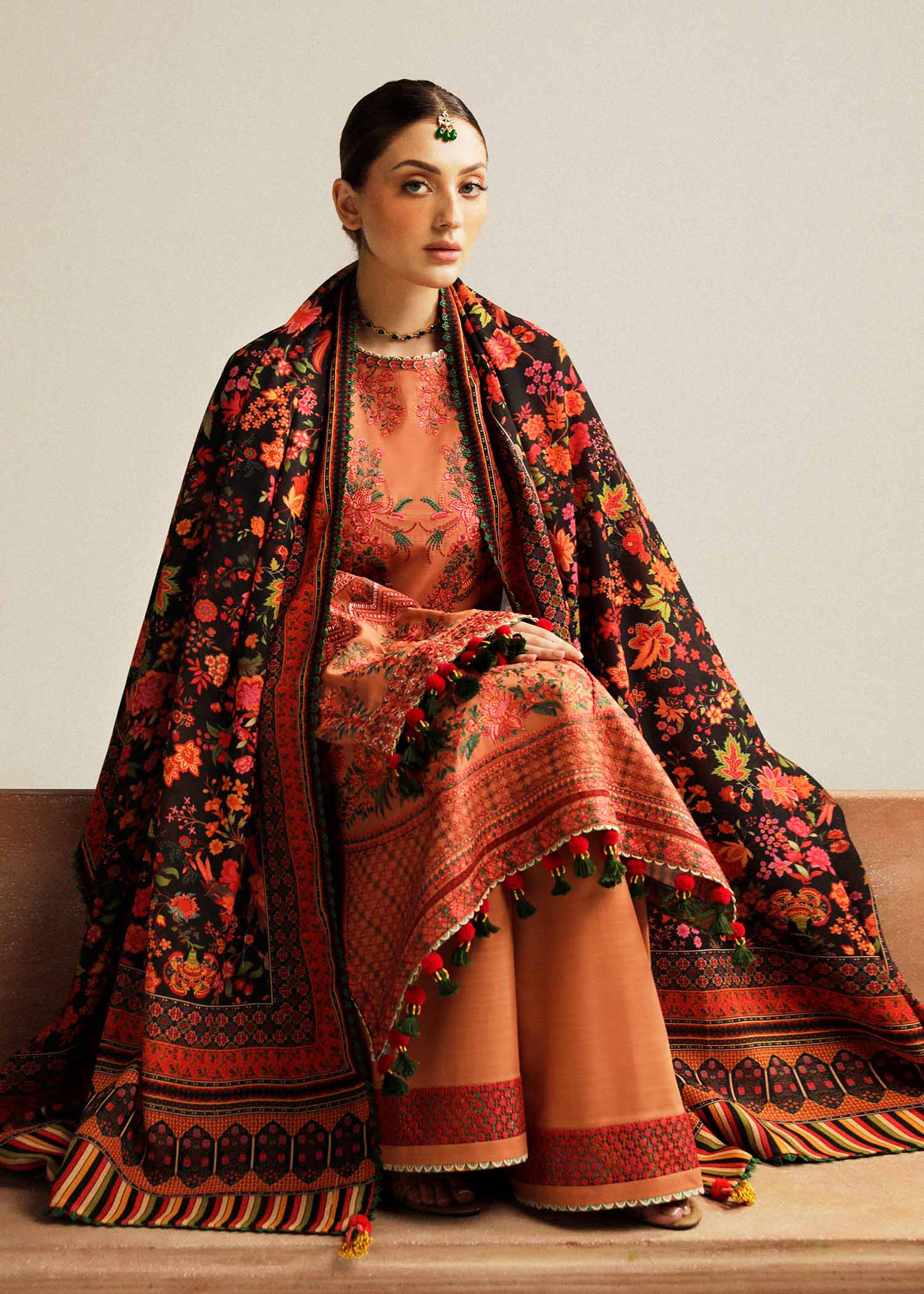 Hussain Rehar | Winter Shawl Khaddar 23 | Dusky - Pakistani Clothes for women, in United Kingdom and United States