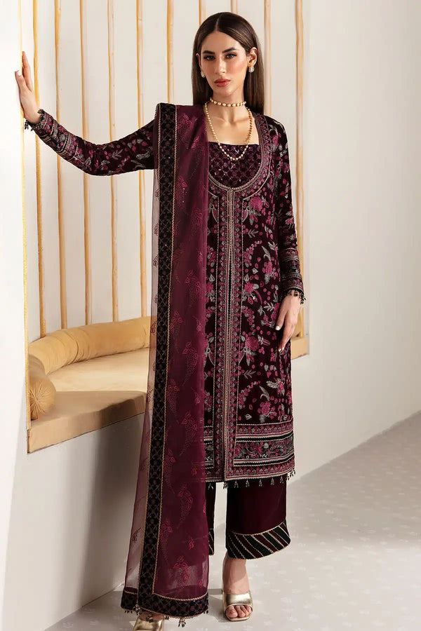 Jazmin | Velvet 23 | VF-2010 - Hoorain Designer Wear - Pakistani Designer Clothes for women, in United Kingdom, United states, CA and Australia