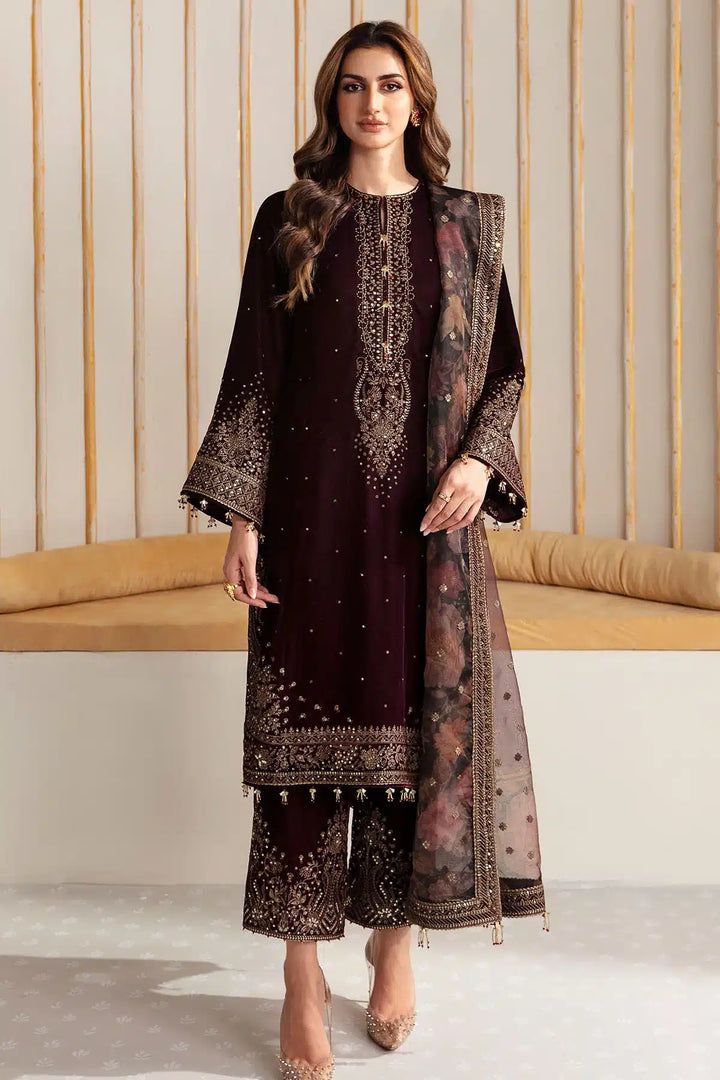 Jazmin | Velvet 23 | VF-2012 - Hoorain Designer Wear - Pakistani Ladies Branded Stitched Clothes in United Kingdom, United states, CA and Australia
