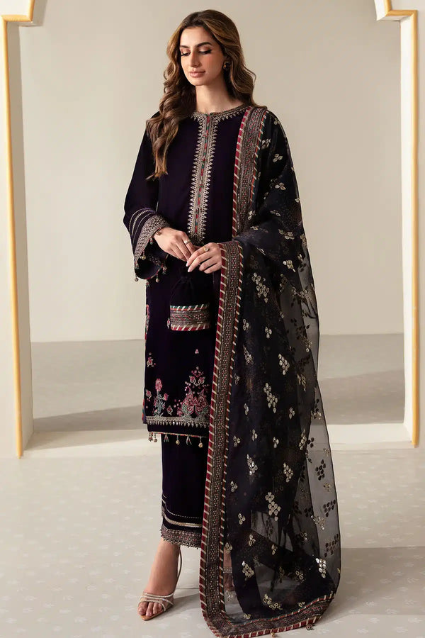 Jazmin | Velvet 23 | VF-2011 - Hoorain Designer Wear - Pakistani Designer Clothes for women, in United Kingdom, United states, CA and Australia