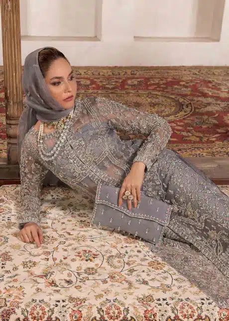 Kanwal Malik | Angana Luxury Formals 23 | Chandi - Hoorain Designer Wear - Pakistani Ladies Branded Stitched Clothes in United Kingdom, United states, CA and Australia