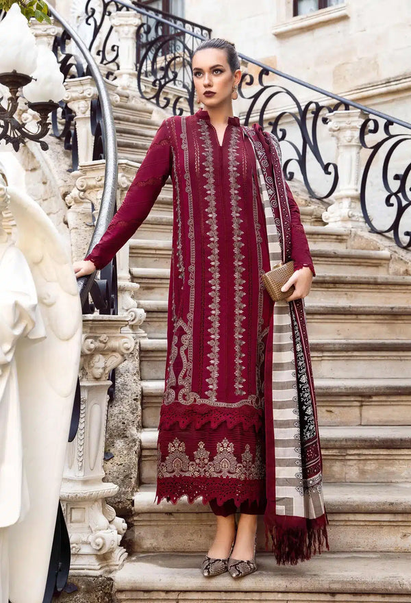 Maria B | M Prints Winter 23 | MPT-2002-A - Hoorain Designer Wear - Pakistani Ladies Branded Stitched Clothes in United Kingdom, United states, CA and Australia