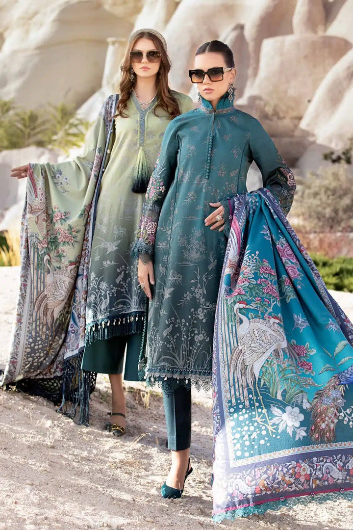 Maria B | M Prints Winter 23 | MPT-2007-B - Hoorain Designer Wear - Pakistani Ladies Branded Stitched Clothes in United Kingdom, United states, CA and Australia