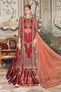 Maria B | Mbroidered Wedding Edition 23 | Maroon BD-2708 - Pakistani Clothes for women, in United Kingdom and United States