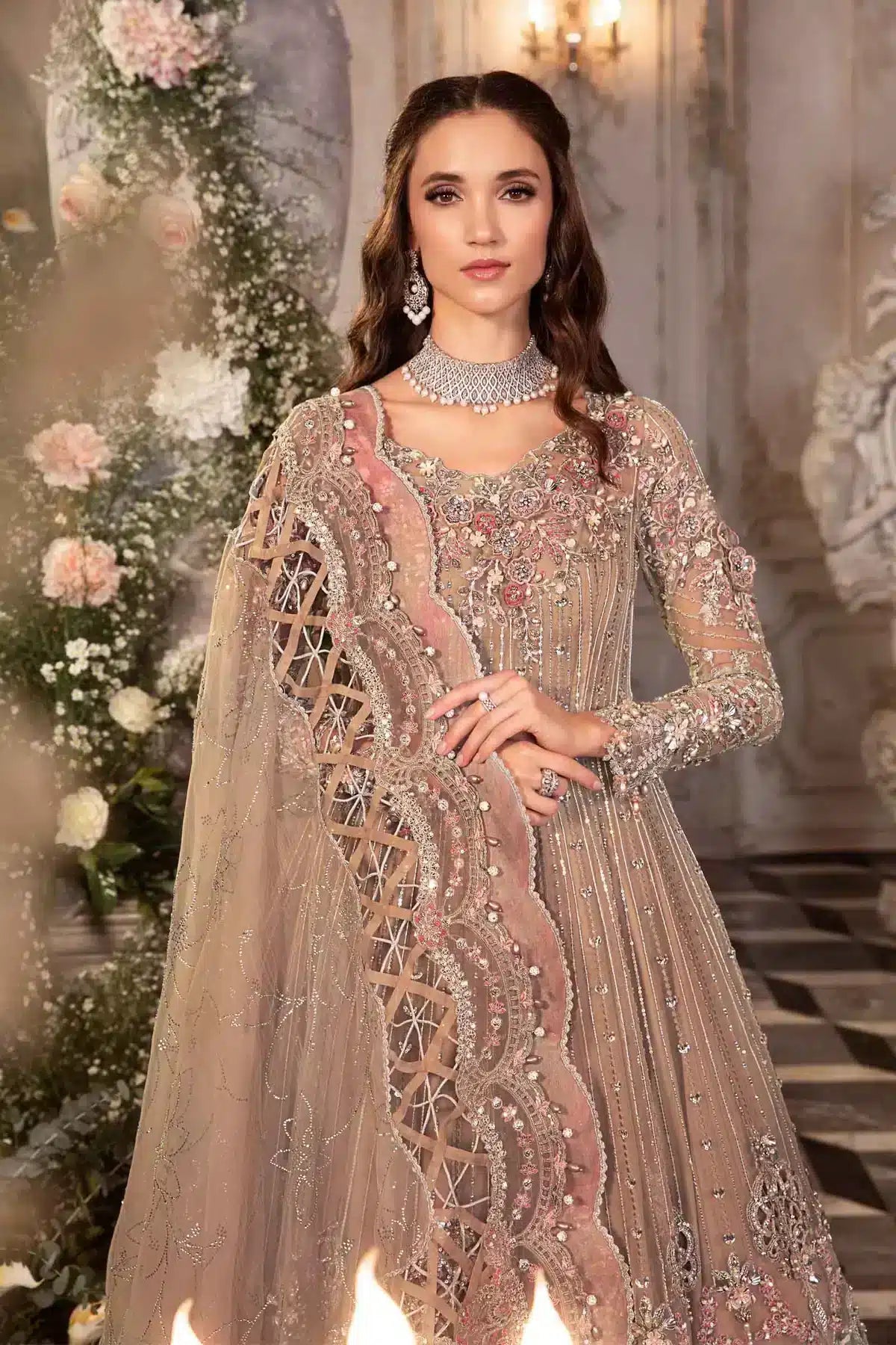 Maria B | Mbroidered Wedding Edition 23 | Grey BD-2703 - Pakistani Clothes for women, in United Kingdom and United States