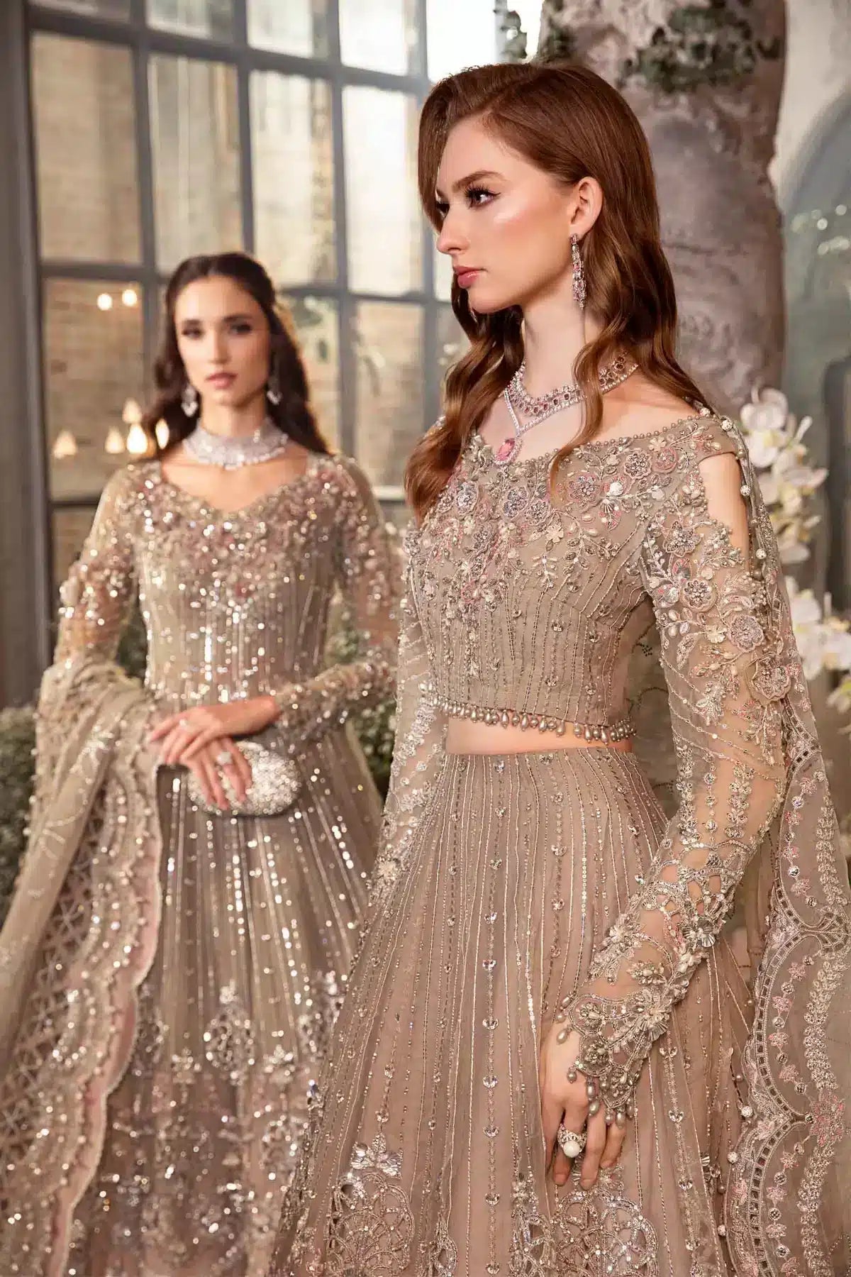 Maria B | Mbroidered Wedding Edition 23 | Grey BD-2703 - Pakistani Clothes for women, in United Kingdom and United States