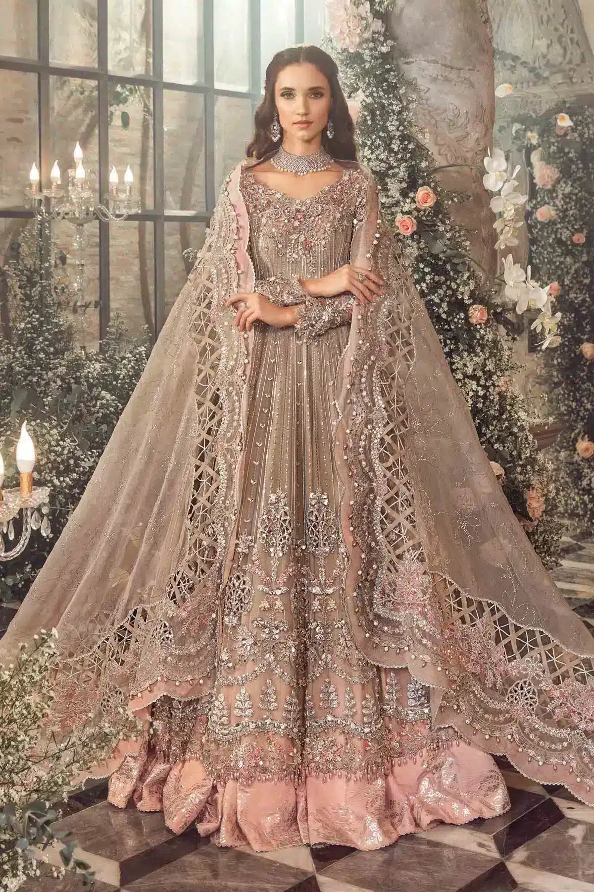 Maria B | Mbroidered Wedding Edition 23 | Grey BD-2703 - Pakistani Clothes for women, in United Kingdom and United States