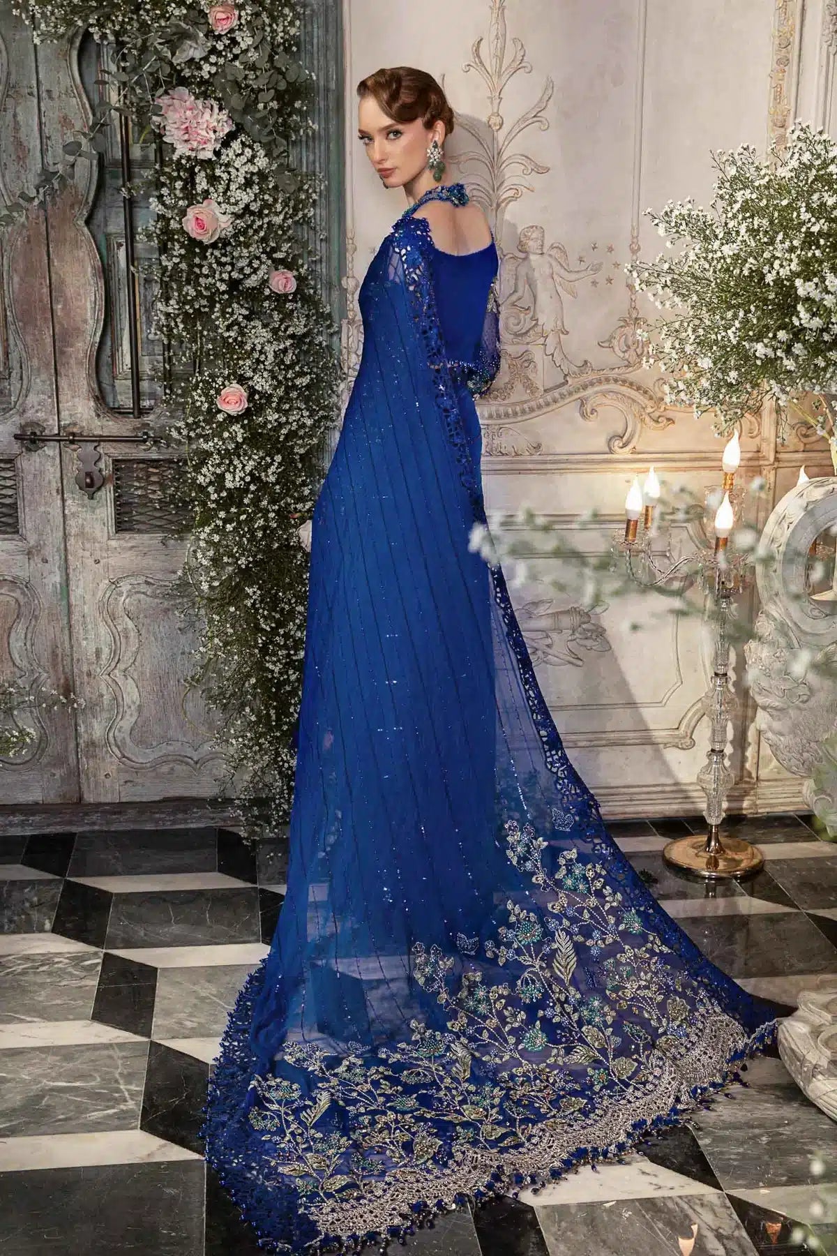 Maria B | Mbroidered Wedding Edition 23 | Cobalt Blue BD-2704 - Pakistani Clothes for women, in United Kingdom and United States