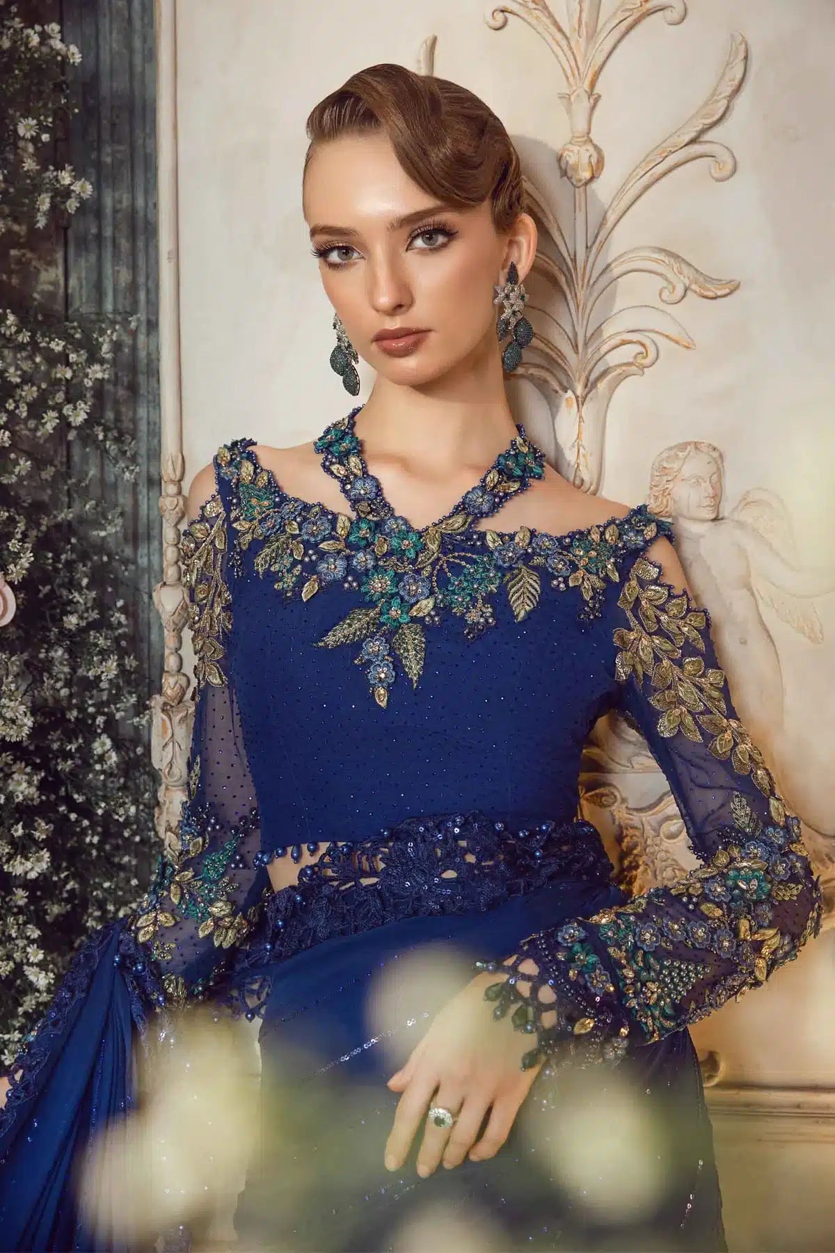 Maria B | Mbroidered Wedding Edition 23 | Cobalt Blue BD-2704 - Pakistani Clothes for women, in United Kingdom and United States