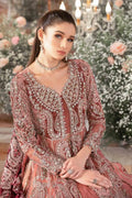 Maria B | Mbroidered Wedding Edition 23 |  Salmon Pink BD-2701 - Pakistani Clothes for women, in United Kingdom and United States