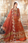 Maria B | Mbroidered Wedding Edition 23 | Maroon BD-2705 - Pakistani Clothes for women, in United Kingdom and United States