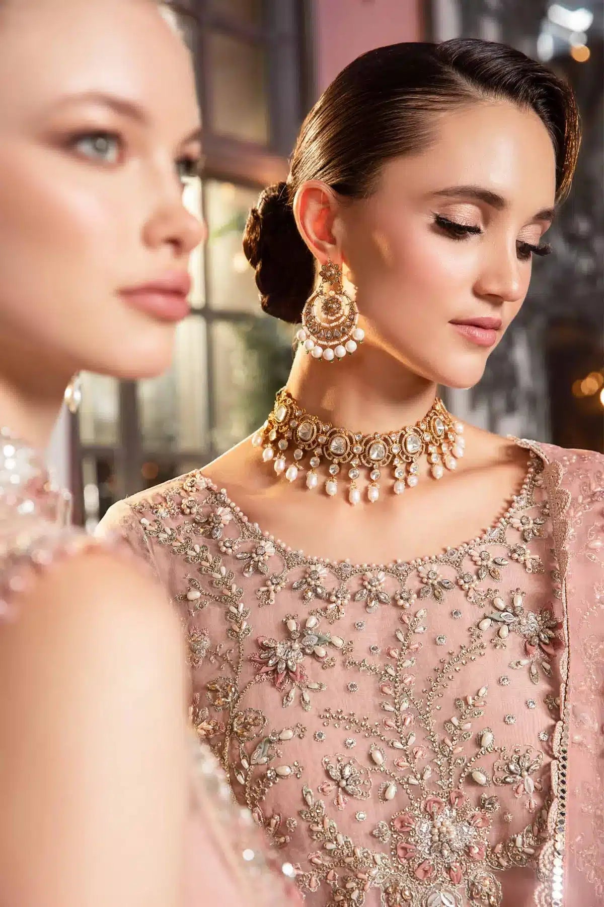 Maria B | Mbroidered Wedding Edition 23 | Pastel Pink BD-2706 - Pakistani Clothes for women, in United Kingdom and United States