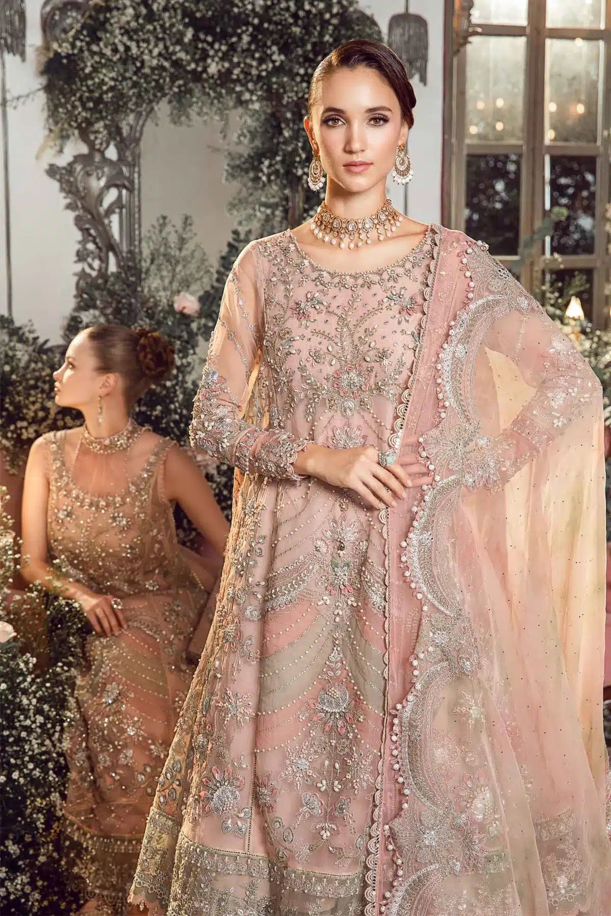 Maria B | Mbroidered Wedding Edition 23 | Pastel Pink BD-2706 - Pakistani Clothes for women, in United Kingdom and United States