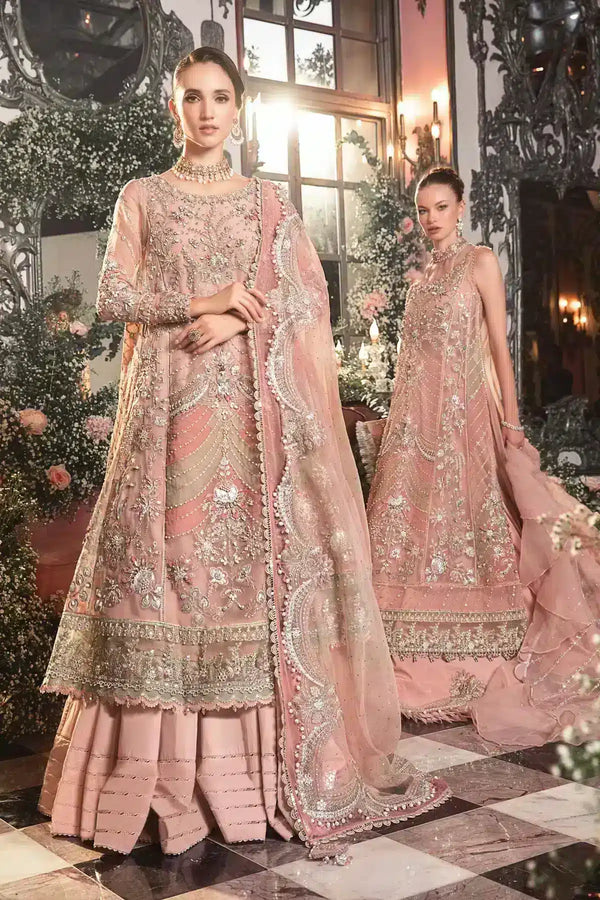 Maria B | Mbroidered Wedding Edition 23 | Pastel Pink BD-2706 - Hoorain Designer Wear - Pakistani Ladies Branded Stitched Clothes in United Kingdom, United states, CA and Australia