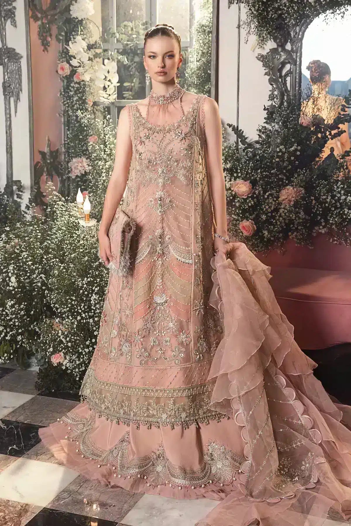 Maria B | Mbroidered Wedding Edition 23 | Pastel Pink BD-2706 - Pakistani Clothes for women, in United Kingdom and United States