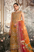 Maria B | Mbroidered Wedding Edition 23 | Mustard BD-2707 - Pakistani Clothes for women, in United Kingdom and United States