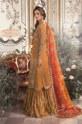 Maria B | Mbroidered Wedding Edition 23 | Mustard BD-2707 - Pakistani Clothes for women, in United Kingdom and United States