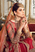 Maria B | Mbroidered Wedding Edition 23 | Maroon BD-2708 - Pakistani Clothes for women, in United Kingdom and United States