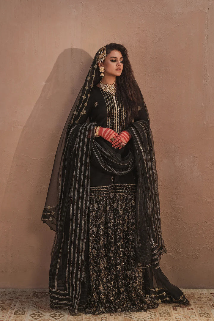 Erum Khan | Shab Siyah 23 | Noor - Hoorain Designer Wear - Pakistani Ladies Branded Stitched Clothes in United Kingdom, United states, CA and Australia